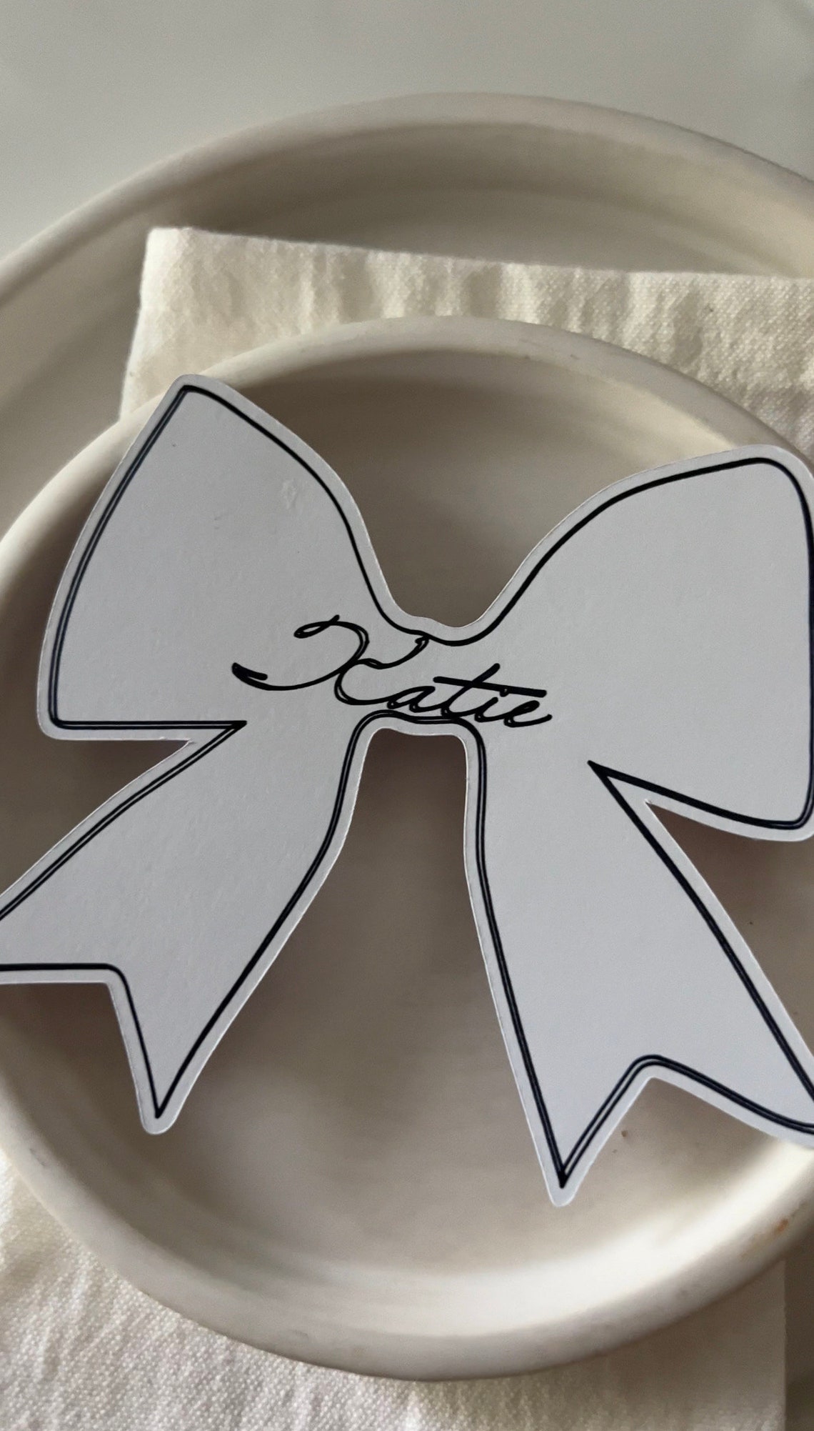 Bow Cut Out Invitation Bow Wedding Invite Bow Menu Bow Place Card ...