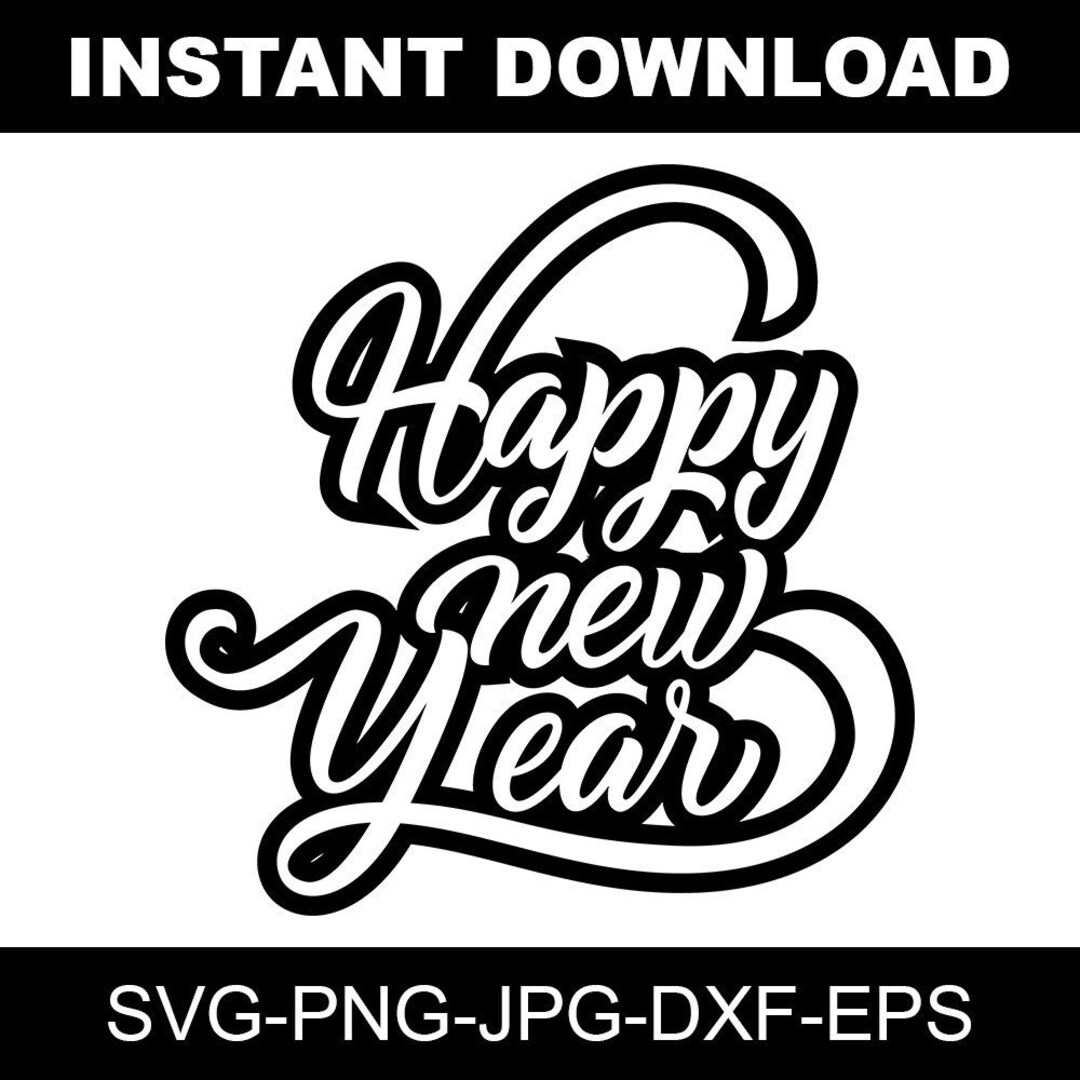 Happy New Year 2024 SVG New Year 2024 SVG Hello 2024 New Years SVG File