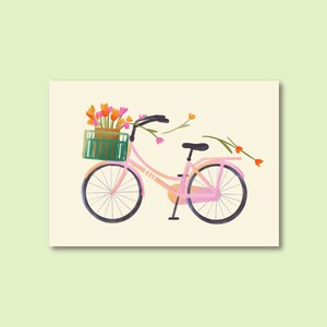 Tulpenfahrrad – A6 Postkarte