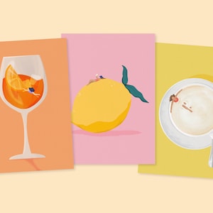 Summer Postcards – 3er Set A6 Postkarten Illustration