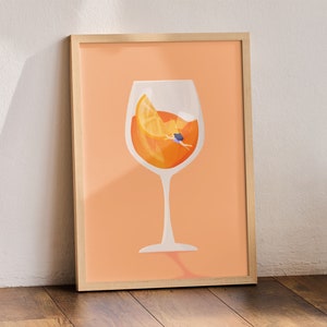 Aperolglas – Kunstdruck, Print, Illustration A3, A4, A5
