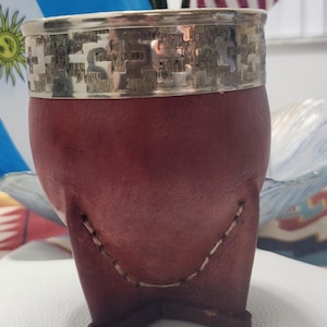 Mate imperial cincelado Alpaca calabaza.