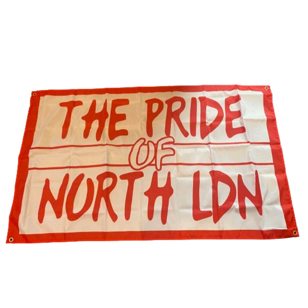The Pride of North London 5x3ft Flag Inspired by Arsenal, Casuals