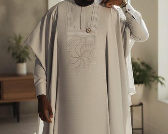 Complete Set Men's Agbada - Nigerian Men's Traditional Attire- Wedding Outfit