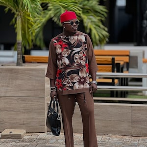 Custom Afrikanische Herrenbekleidung: Langarmshirt & Hose