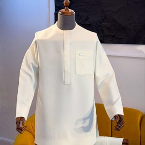 Nigerian Men Native | Elegant White Top And Pants | Men Clothing | African wedding attire for men | Men’s dashiki outfit