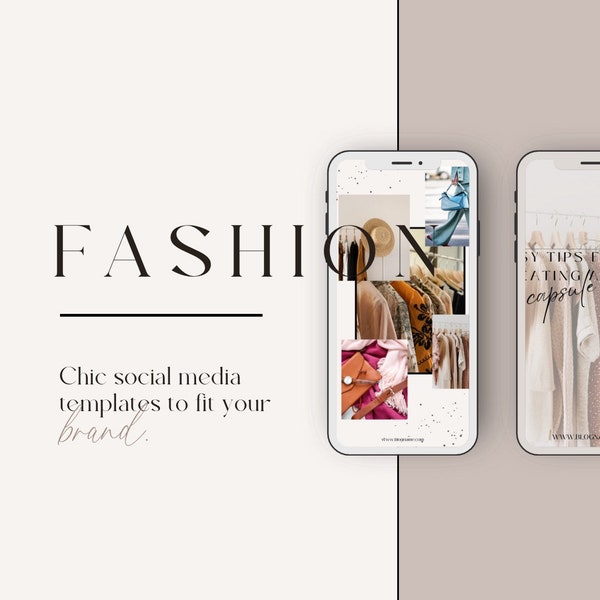 Pinterest Fashion Blog Templates - Canva - 10 ct.