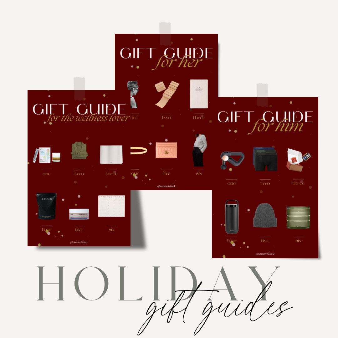 Holiday Gift Guide Templates Canva Gold 30 Ct. Etsy