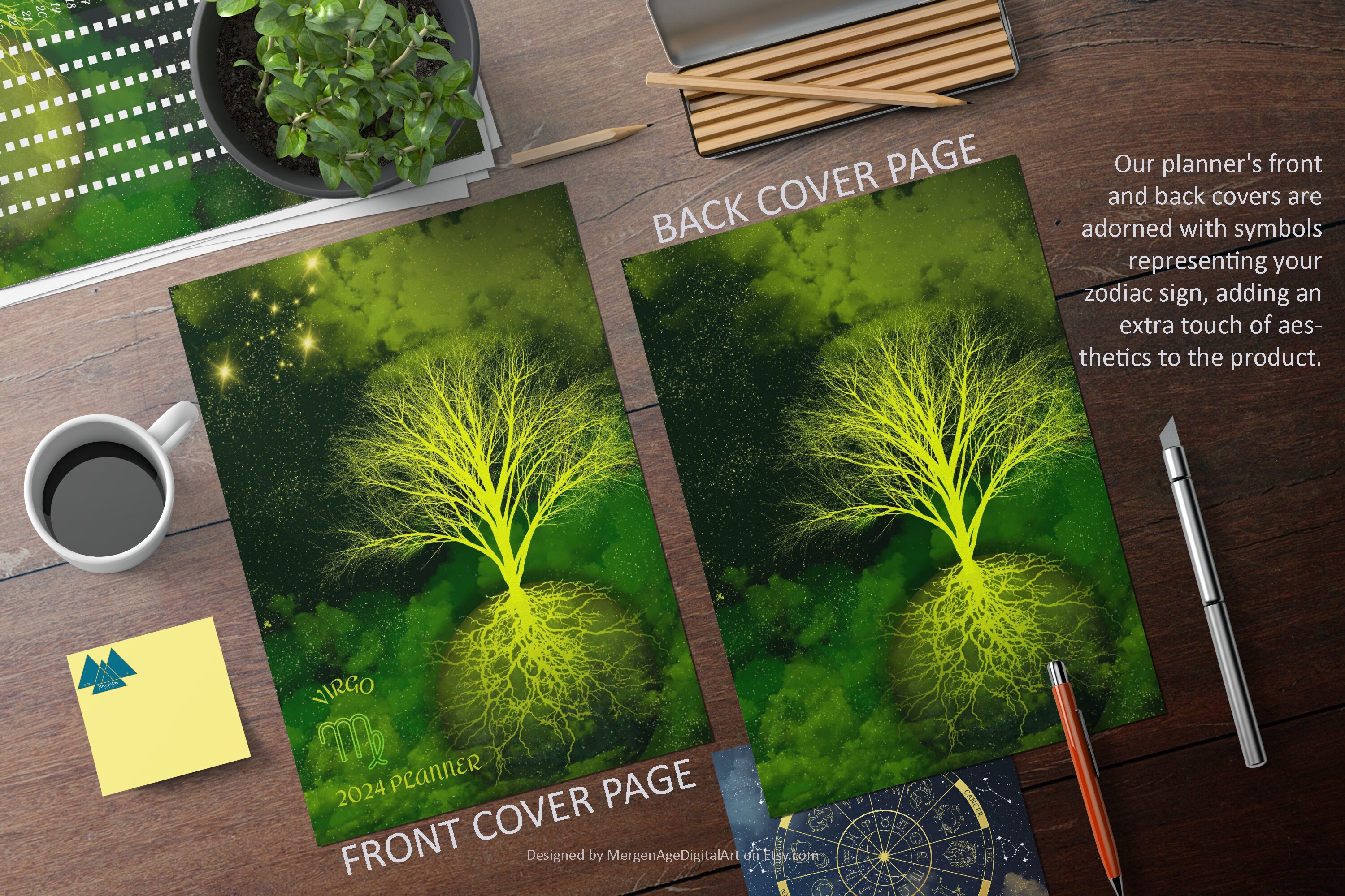 Virgo Zodiac Sign 2024 Yearly Planner, Virgo Season Original Design