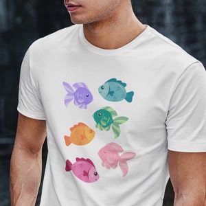Colorful Fish Graphic Tee - Unisex Jersey Short Sleeve