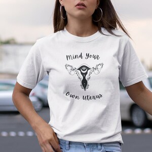 Mind Your Own Uterus Unisex Jersey Short Sleeve Tee, feminist, womens rights, reproductive rights, my body, my choice, human rights