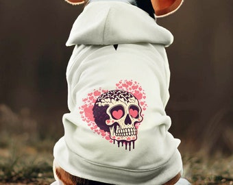 Valentine's Day Heart Skull, Dog hoodie, Sweater