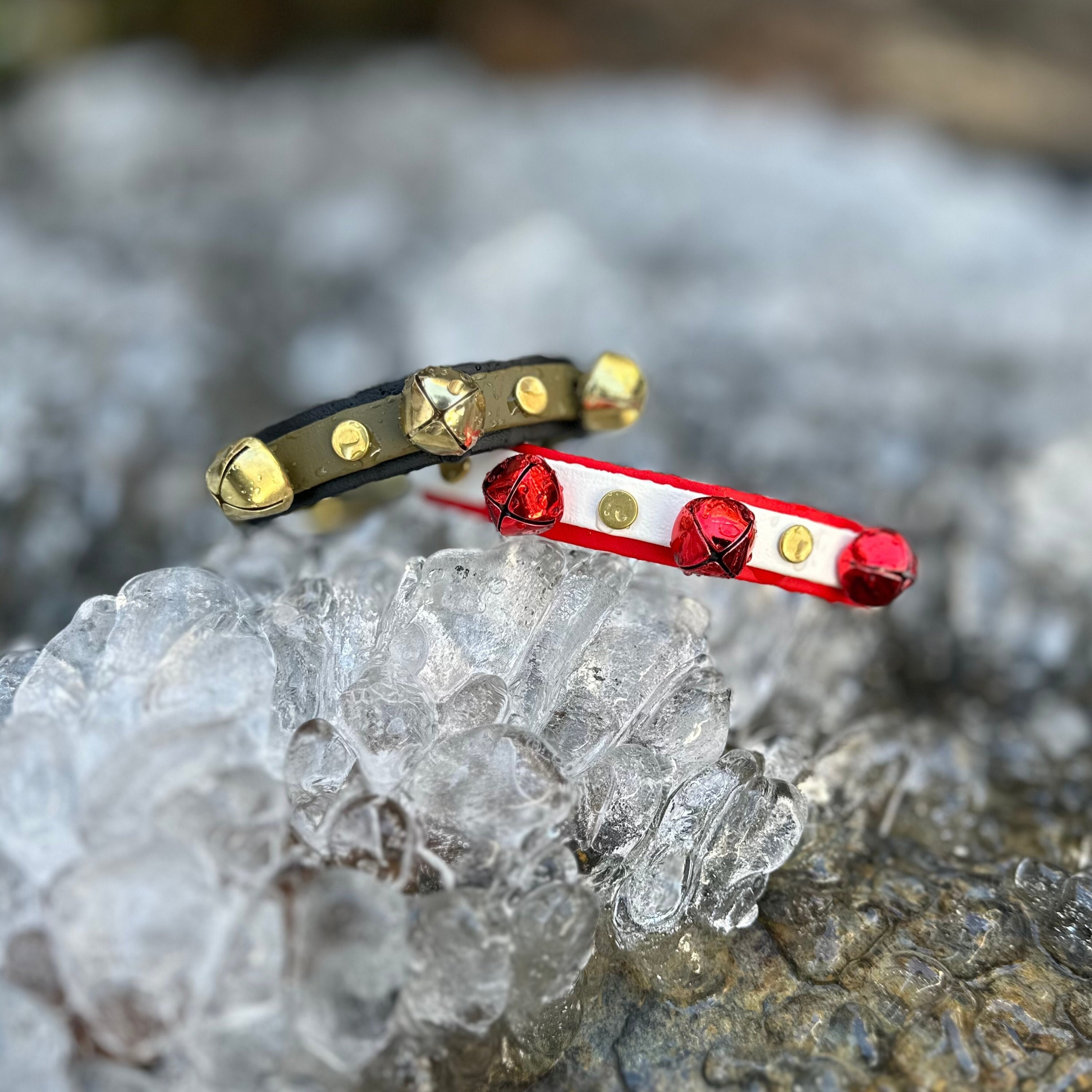 Christmas dog collars with bells hot sale