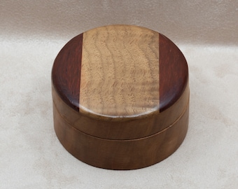 Small Round Box | Jewelry Box | Keepsake Box| Organizing Box | Small Box | Decorative Box | Hardwood Box
