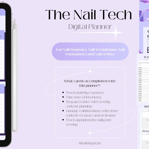 Nail Tech Planner Etsy