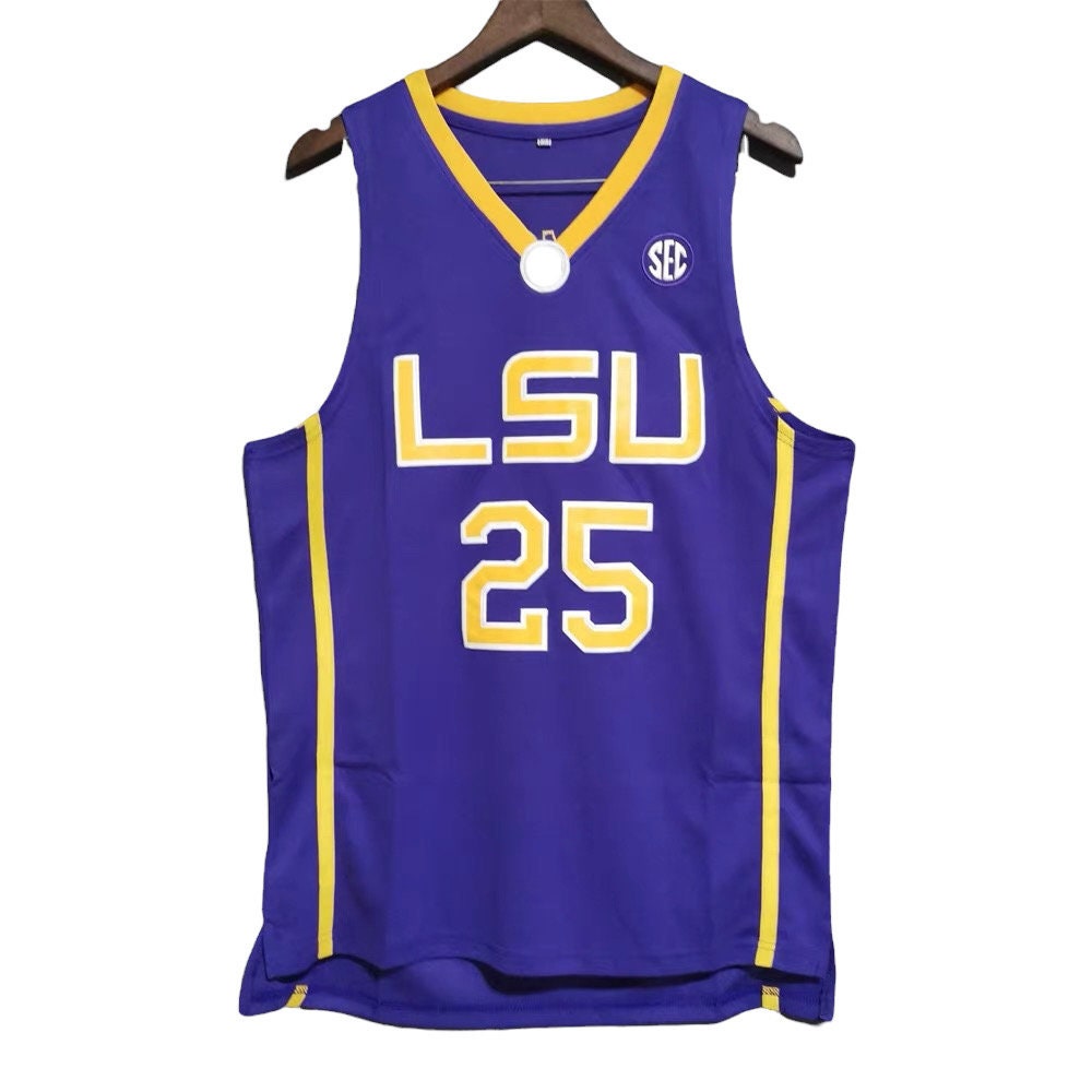 Men's Original Retro Brand Ben Simmons Purple LSU Tigers Alumni Basketball Jersey  T-Shirt