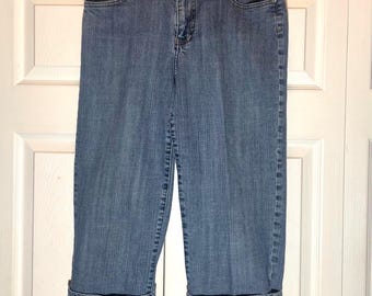 Vintage Chico's Platinum Claire Crop Jeans - Women's Size 8