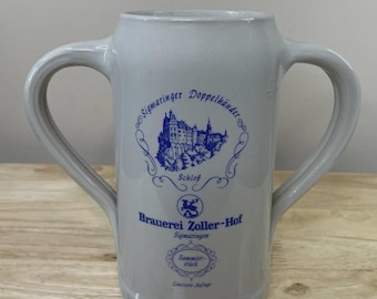 German 1L Double Handled Beer Stein Zoller-Hof Sigmaringen Castle Limited Editio