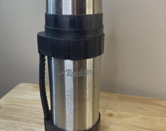 Aladdin SB-7100 Stainless Steel Vacuum Bottle Thermos 1 Liter Handle Cup Lid