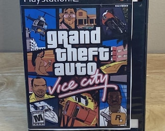Grand Theft Auto Vice City PS2 PlayStation 2 Complete w/ Manual Replacement Art