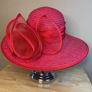 Vintage Red Feather Hat - Etsy display picture 1