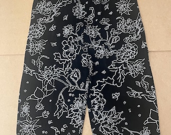 Vintage Chico's Travelers Floral Crop Capri Pants Stretch Knit Women’s 1