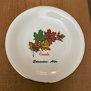 Decorative Canada Plate Edmonton, Alberta Maple Leaves