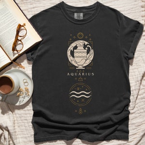 Aquarius Zodiac Shirt Astrology Celestial T Shirt Unisex Gift