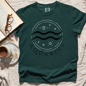 Aquarius Zodiac Shirt Astrology Celestial T Shirt Gift for Her