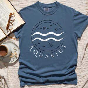 Aquarius Zodiac Astrology Shirt Celestial T Shirt Gift for Her