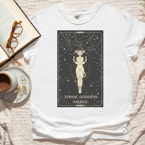 Zodiac Goddess Taurus Tarot Card Shirt Astrological T Shirt Gift for Her or Friends