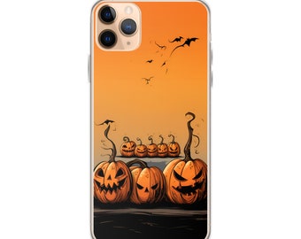 Pumpkin Phone Case Autumn Theme Cover for iPhone - Halloween Phone Accessory, Fall gift, spooky phone case, witch phone case, samhain gift