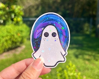 Ghost Sticker | Coraline  | Halloween | Available in Gloss or Holographic Laminate