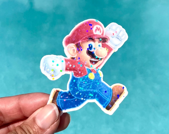 Mario | Super Mario Bros Sticker | Available in Gloss or Holographic Laminate
