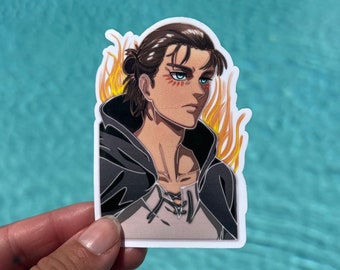 Eren Yeager | Attack on Titan Sticker | Gloss or Holographic Laminate