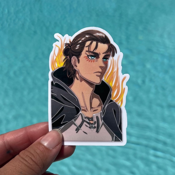 Eren Yeager | Attack on Titan Sticker | Gloss or Holographic Laminate