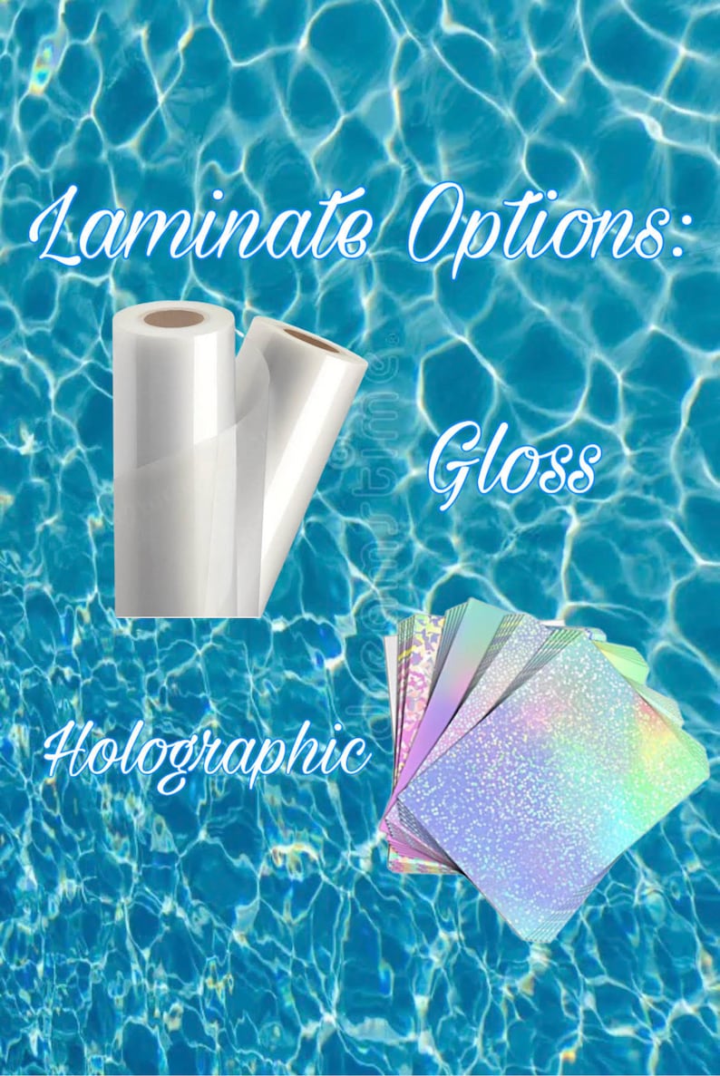 K&ouml;nnte beinhalten: Zwei Rollen transparentes Laminierfolie, eine mit der Aufschrift "Gloss" und die andere mit der Aufschrift "Holographic".