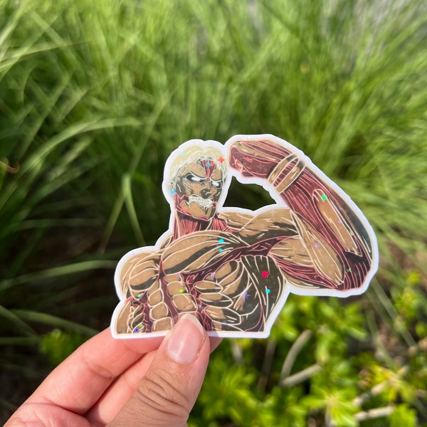 Armor Titan Sticker | Reiner Braun | Attack on Titan Sticker | Available in Gloss or Holographic Laminate