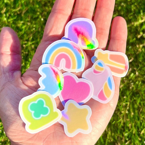 Lucky Charms Cereal Stickers 8ct | Available in Gloss or Holographic Laminate