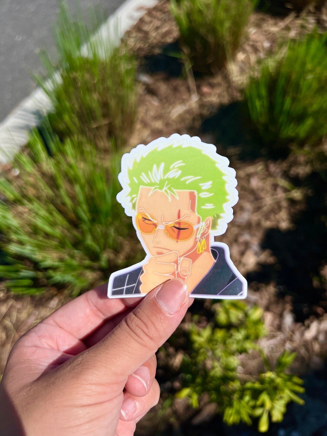 One Piece Sticker Roronora Zoro Sticker Available in Gloss Etsy