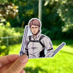 Pegatina de Ataque a los Titanes / Disponible en laminado brillante o holográfico