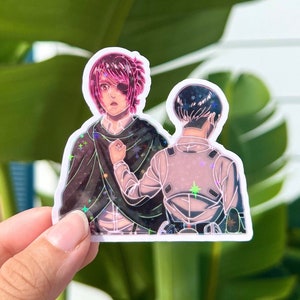 Hange Zoë & Levi Ackerman | Attack on Titan Sticker | Available in Gloss or Holographic Laminate