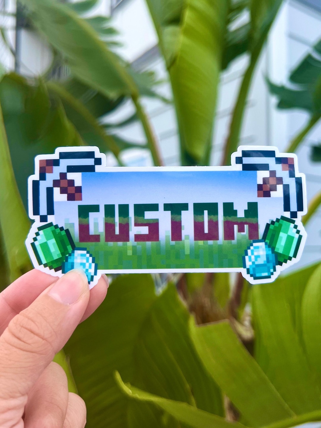 Custom Text | Minecraft | Available in Gloss or Holographic Laminate - Etsy