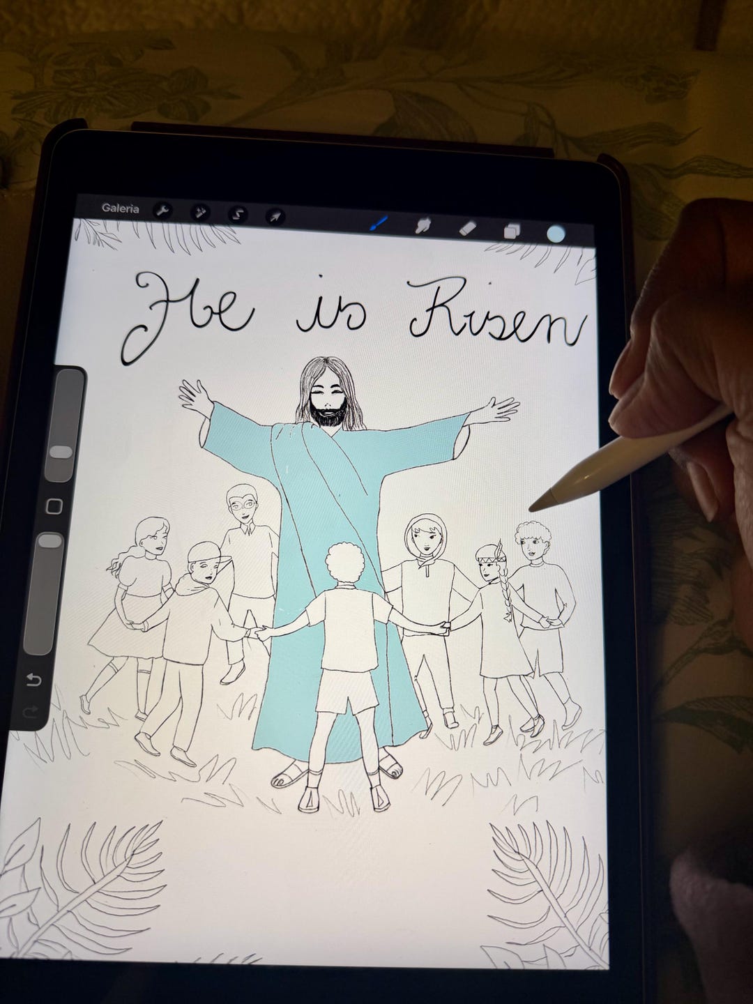 He is Risen - Easter Coloring Page - Etsy