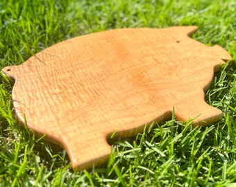 Hand Made Curly Maple Pig Cutting Board