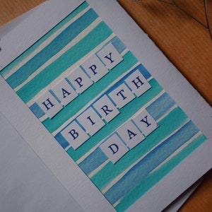 Handgemalte Geburtstagskarte / Hand-painted birthday card