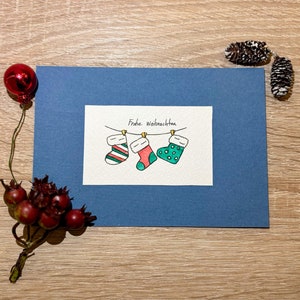 Handgemalte Weihnachtskarte / hand painted Christmas card