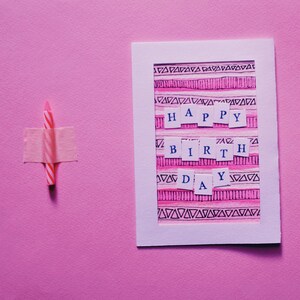 Handgemalte Geburtstagskarte / Hand-painted birthday card