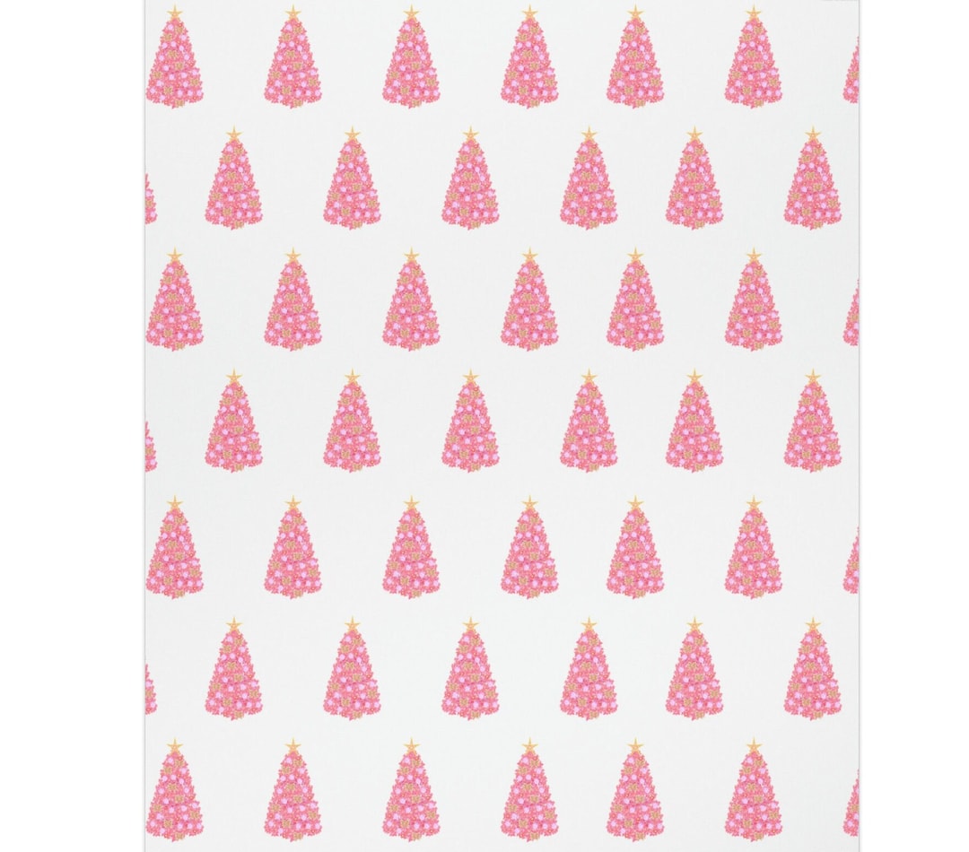 Pink Christmas Tree Wrapping Papers Pink Christmas Wrapping Papers Etsy
