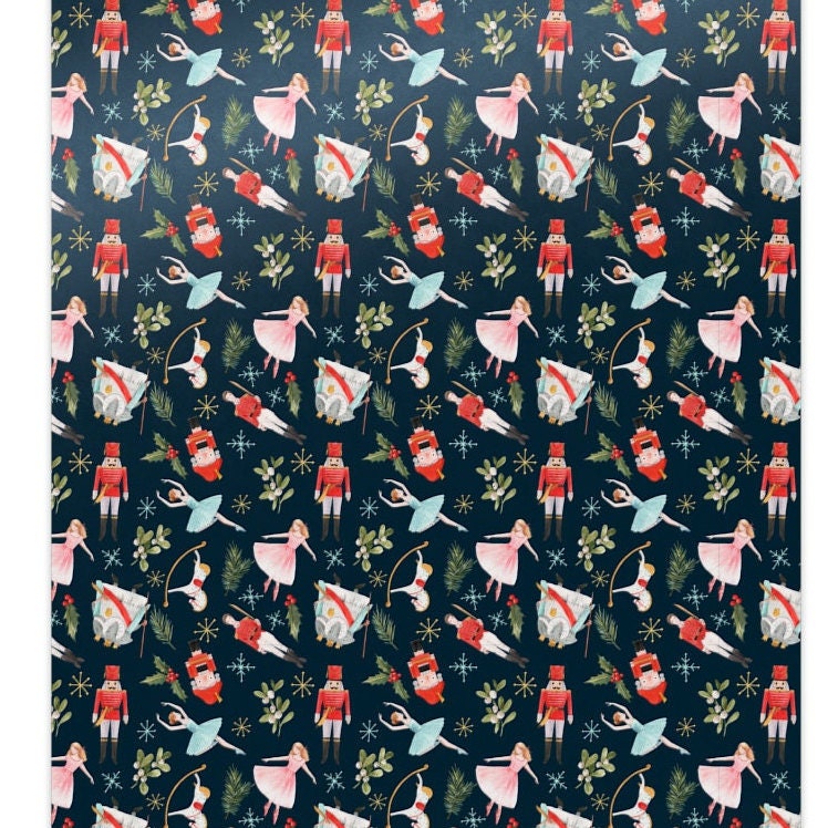 Baby Night Time Lamb Navy Wrapping Paper All Occasion 